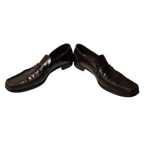 VTG Florsheim Royal Imperial Brown Leather Loafer Men 8B Dress Shoes Wedding